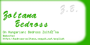 zoltana bedross business card